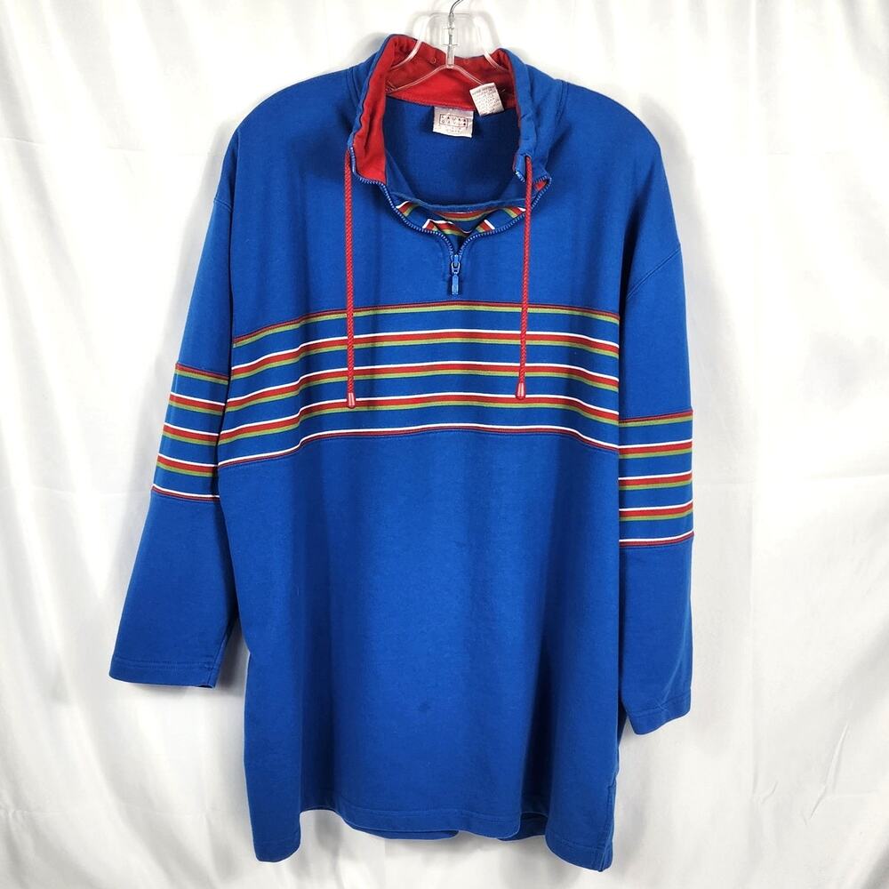 Laura Gayle Womens XXL 2XL 1/4 Zip Pullover Vintage Retro